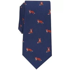 $55 Club Room Mens Navy Ramsey Fox NWT One Size Regular Tie